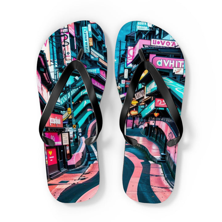 Vibrant Urban Waves - Flip Flops - Shoes - g(0D·IO) - XL - Black sole -