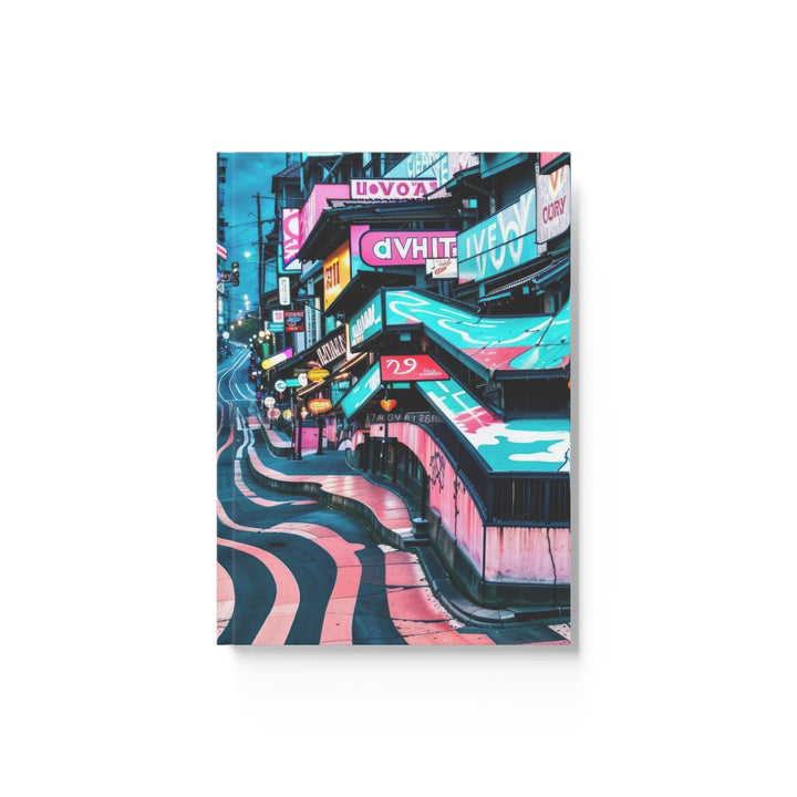 Vibrant Urban Waves - Hard Backed Journal - Paper products - g(0D·IO) - Graph - A5 - White