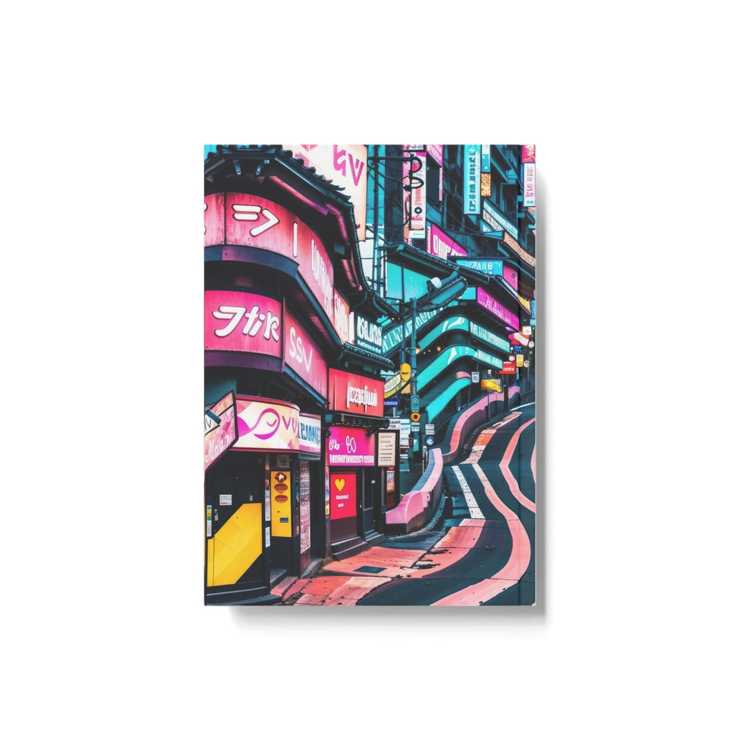 Vibrant Urban Waves - Hard Backed Journal - Paper products - g(0D·IO) - Graph - A5 - White