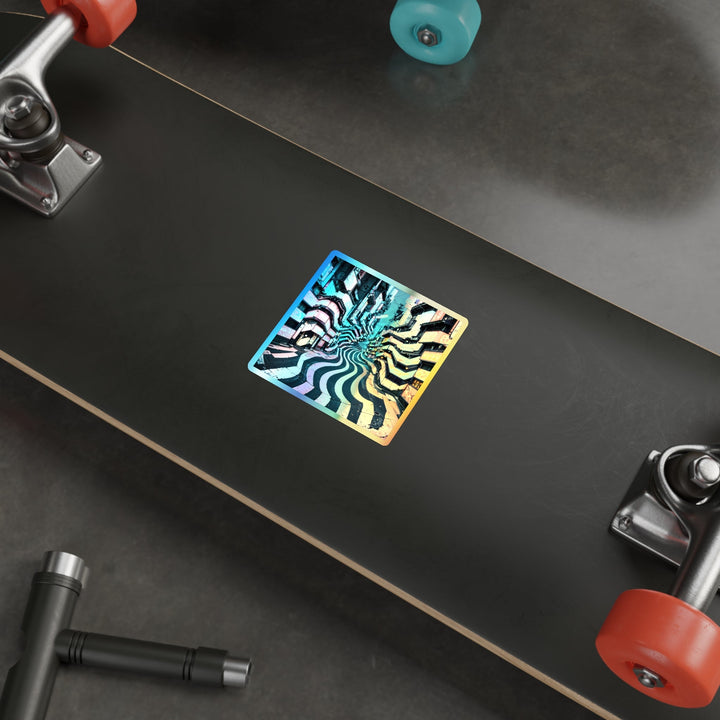 Vibrant Urban Waves - Holographic Die-Cut Sticker - Paper products - g(0D·IO) - 5" × 5" - Die-Cut - Holographic