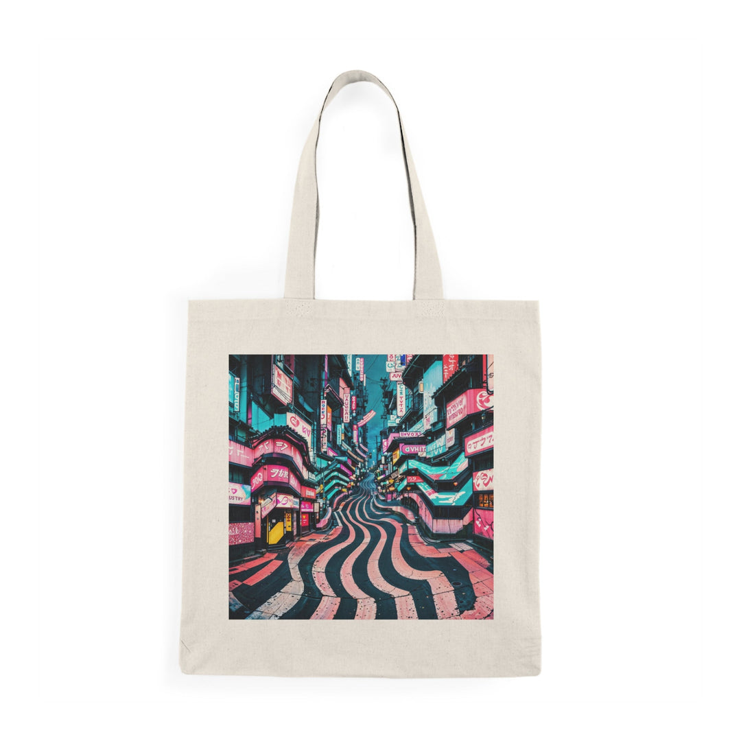 Vibrant Urban Waves - Natural Tote Bag - Bags - g(0D·IO) - 15" x 16" - Natural -