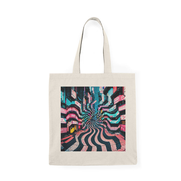 Vibrant Urban Waves - Natural Tote Bag - Bags - g(0D·IO) - 15" x 16" - Natural -