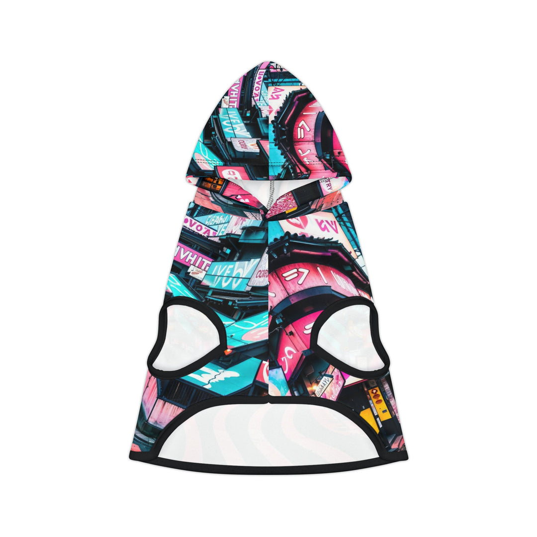 Vibrant Urban Waves - Pet Hoodie - Pets - g(0D·IO) - XXS - Black Rib -