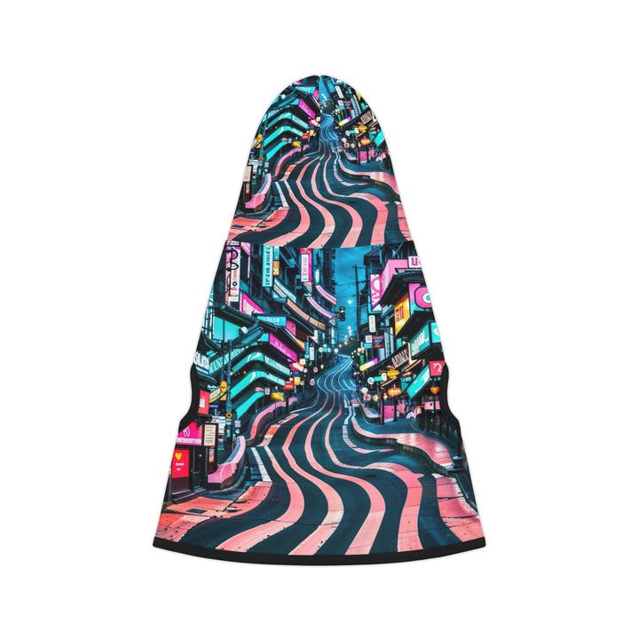 Vibrant Urban Waves - Pet Hoodie - Pets - g(0D·IO) - XXS - Black Rib -