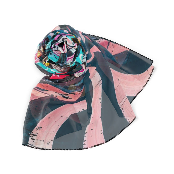 Vibrant Urban Waves - Poly Scarf - Accessories - g(0D·IO) - Poly chiffon - 50" × 50" -