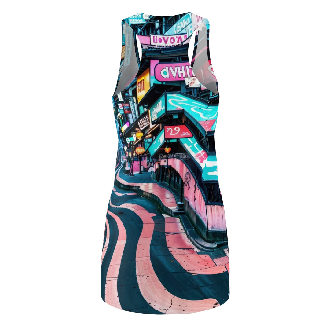 Vibrant Urban Waves - Racerback Dress - All Over Prints - g(0D·IO) - XS - -