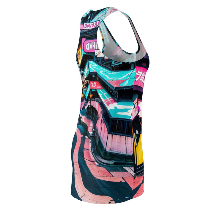 Vibrant Urban Waves - Racerback Dress - All Over Prints - g(0D·IO) - XS - -