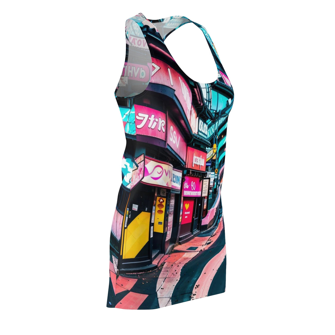 Vibrant Urban Waves - Racerback Dress - All Over Prints - g(0D·IO) - XS - -