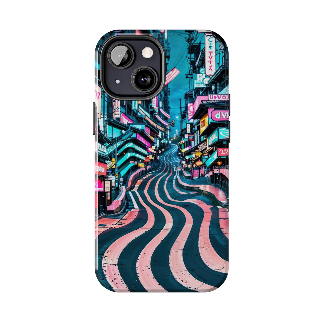 Vibrant Urban Waves - Tough Phone Case - Phone Case - g(0D·IO) - iPhone 13 Mini - -