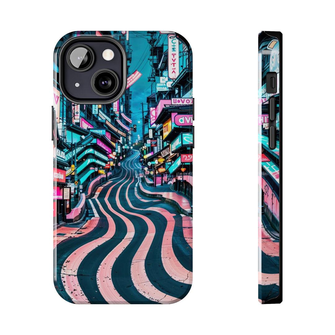 Vibrant Urban Waves - Tough Phone Case - Phone Case - g(0D·IO) - iPhone 13 Mini - -