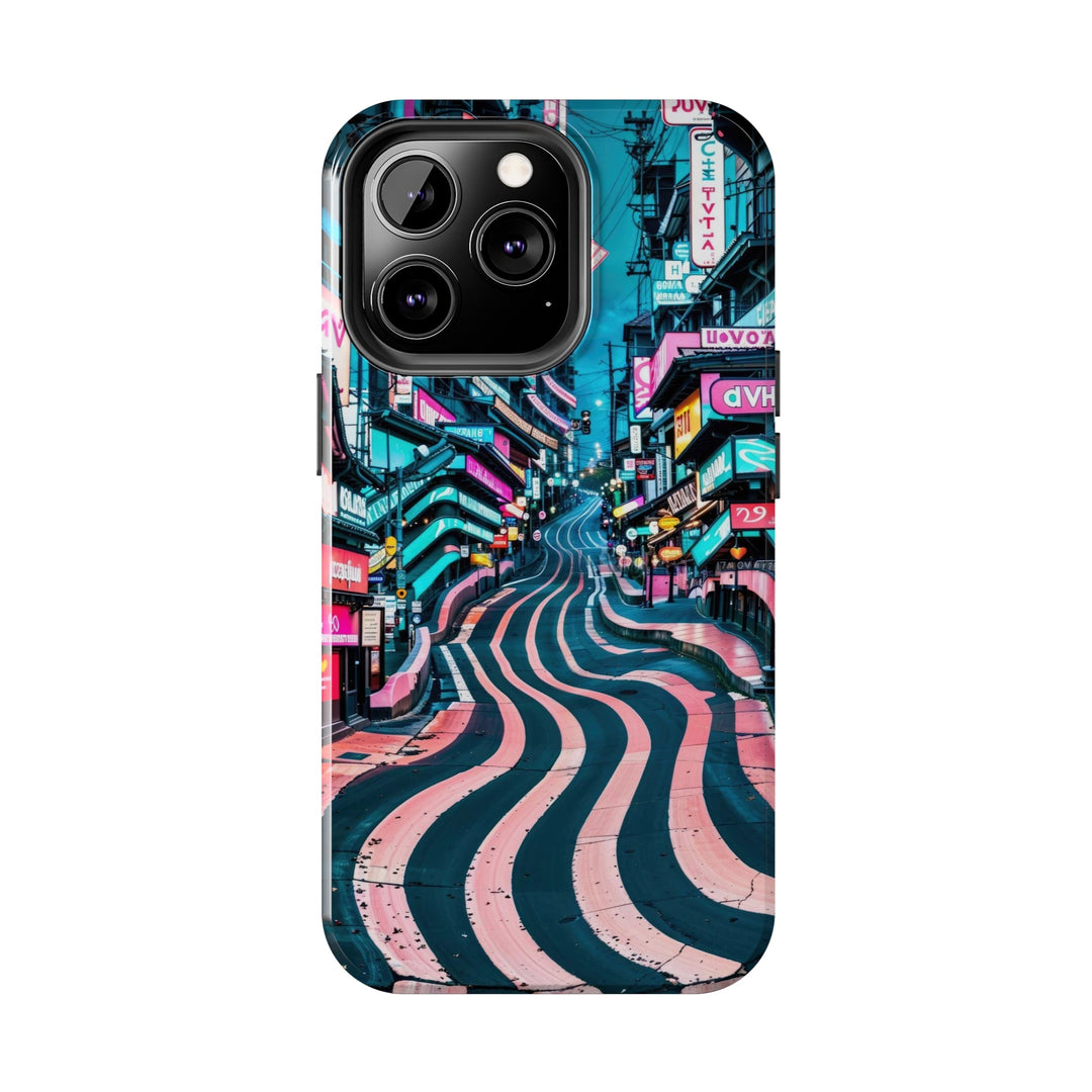 Vibrant Urban Waves - Tough Phone Case - Phone Case - g(0D·IO) - iPhone 13 Mini - -