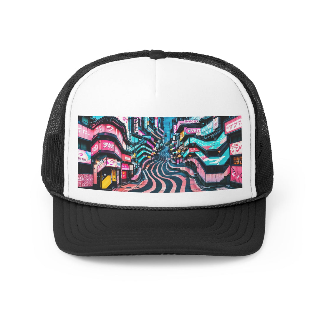 Vibrant Urban Waves - Trucker Hat - Hats - g(0D·IO) - Black - One size -