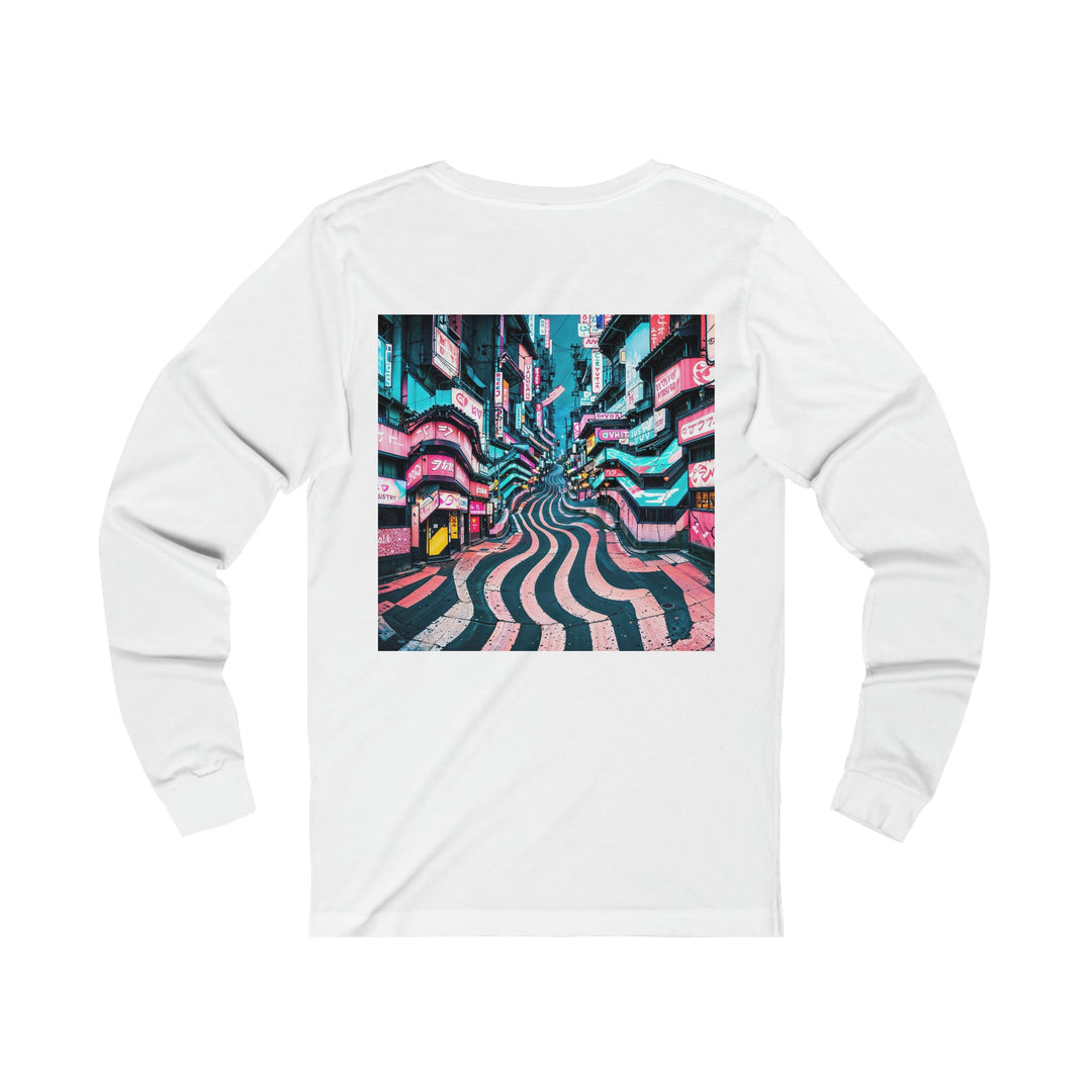 Vibrant Urban Waves - Unisex Jersey Long Sleeve Tee - Long-sleeve - g(0D·IO) - S - Heather Forest -