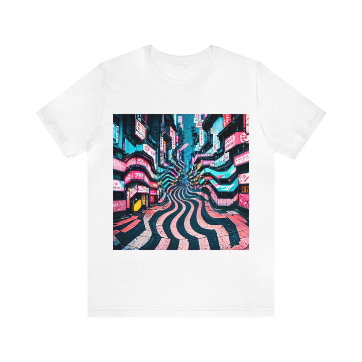 Vibrant Urban Waves - Unisex Jersey Short Sleeve Tee - T-Shirt - g(0D·IO) - White - S -