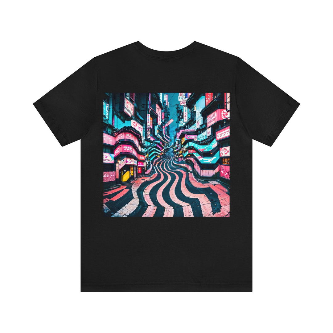 Vibrant Urban Waves - Unisex Jersey Short Sleeve Tee - T-Shirt - g(0D·IO) - Black - S -