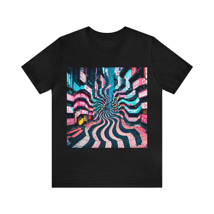 Vibrant Urban Waves - Unisex Jersey Short Sleeve Tee - T-Shirt - g(0D·IO) - Black - S -