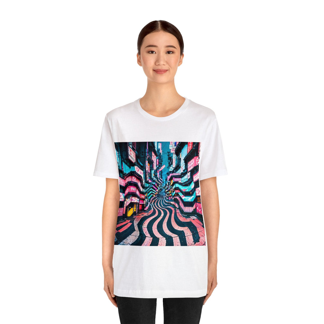 Vibrant Urban Waves - Unisex Jersey Short Sleeve Tee - T-Shirt - g(0D·IO) - Black - S -