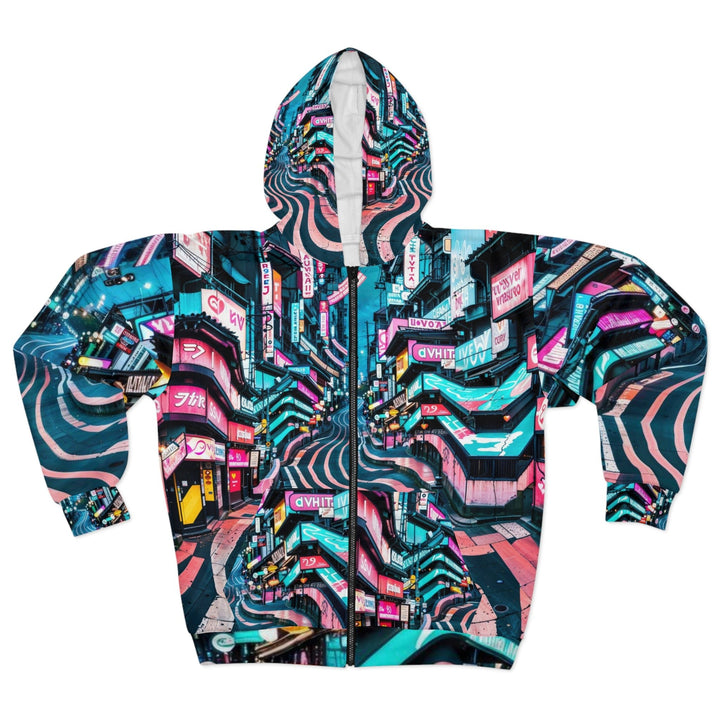 Vibrant Urban Waves - Unisex Zip Hoodie - All Over Prints - g(0D·IO) - XS - -