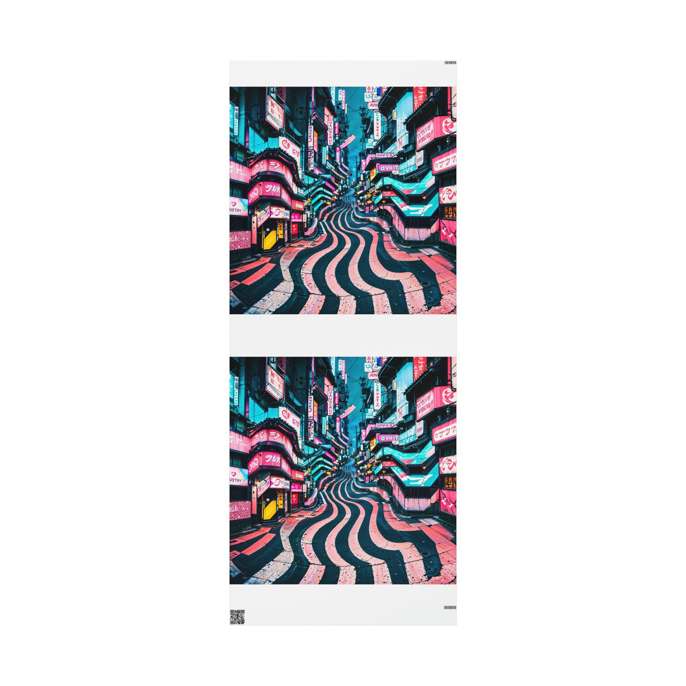 Vibrant Urban Waves - Wrapping Paper - Home Decor - g(0D·IO) - 30'' x 72'' - Matte -