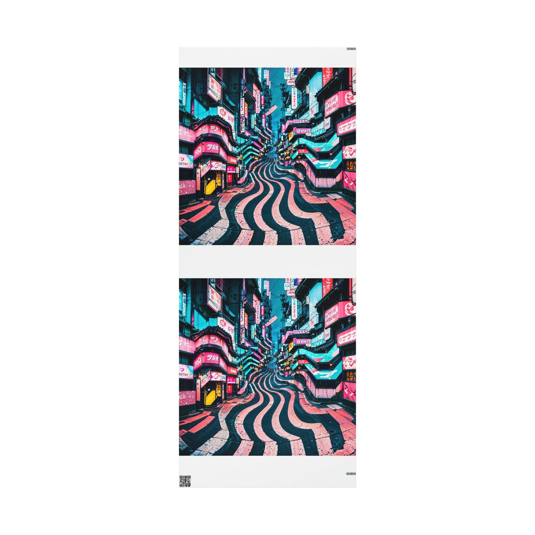 Vibrant Urban Waves - Wrapping Paper - Home Decor - g(0D·IO) - 30'' x 72'' - Matte -