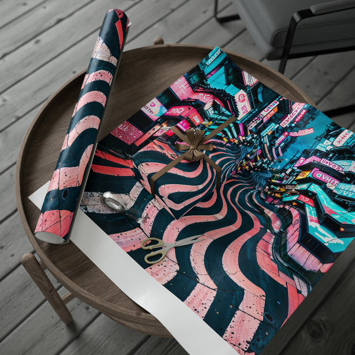Vibrant Urban Waves - Wrapping Paper - Home Decor - g(0D·IO) - 30" x 180" - Matte -