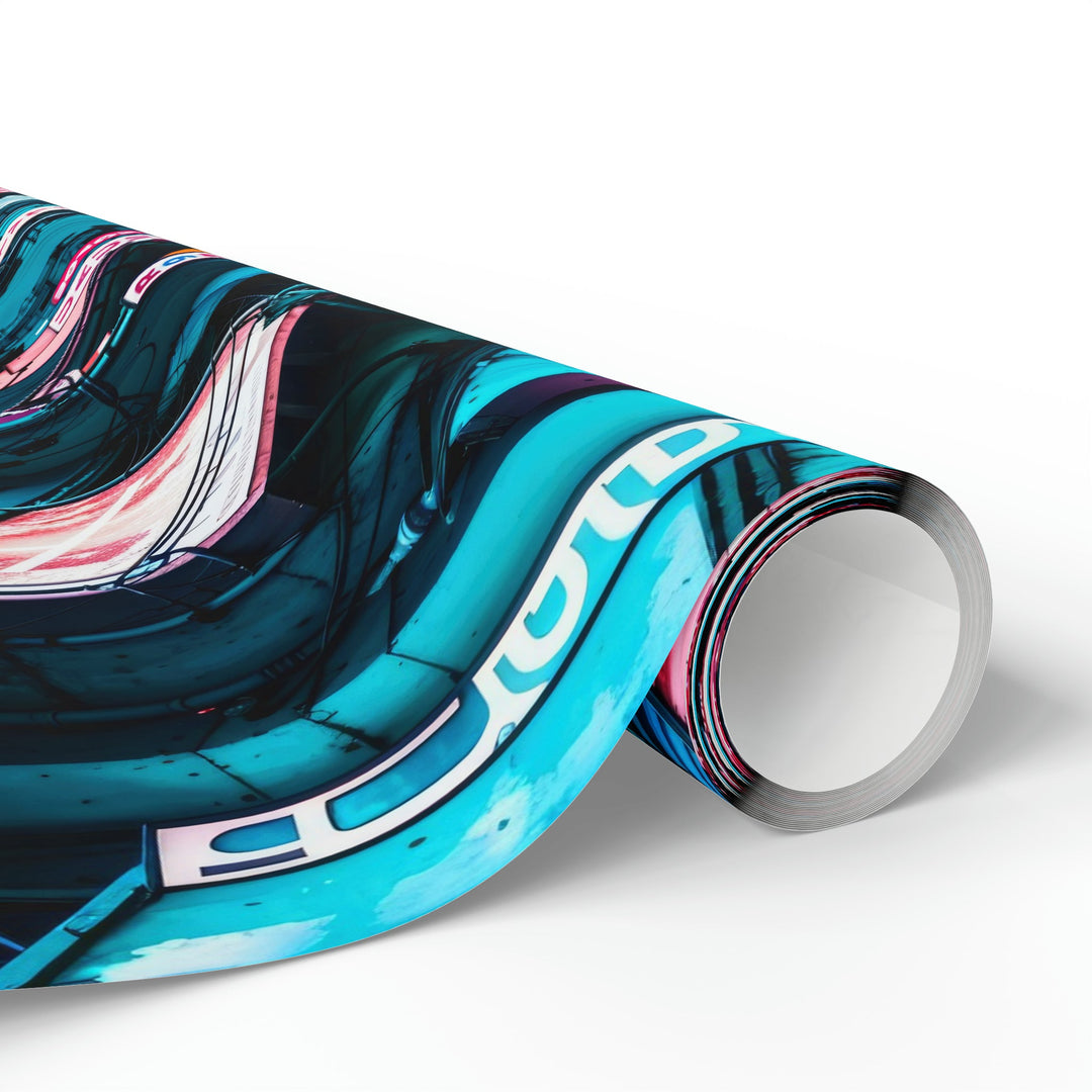 Vibrant Urban Waves - Wrapping Paper - Home Decor - g(0D·IO) - 30" x 180" - Matte -