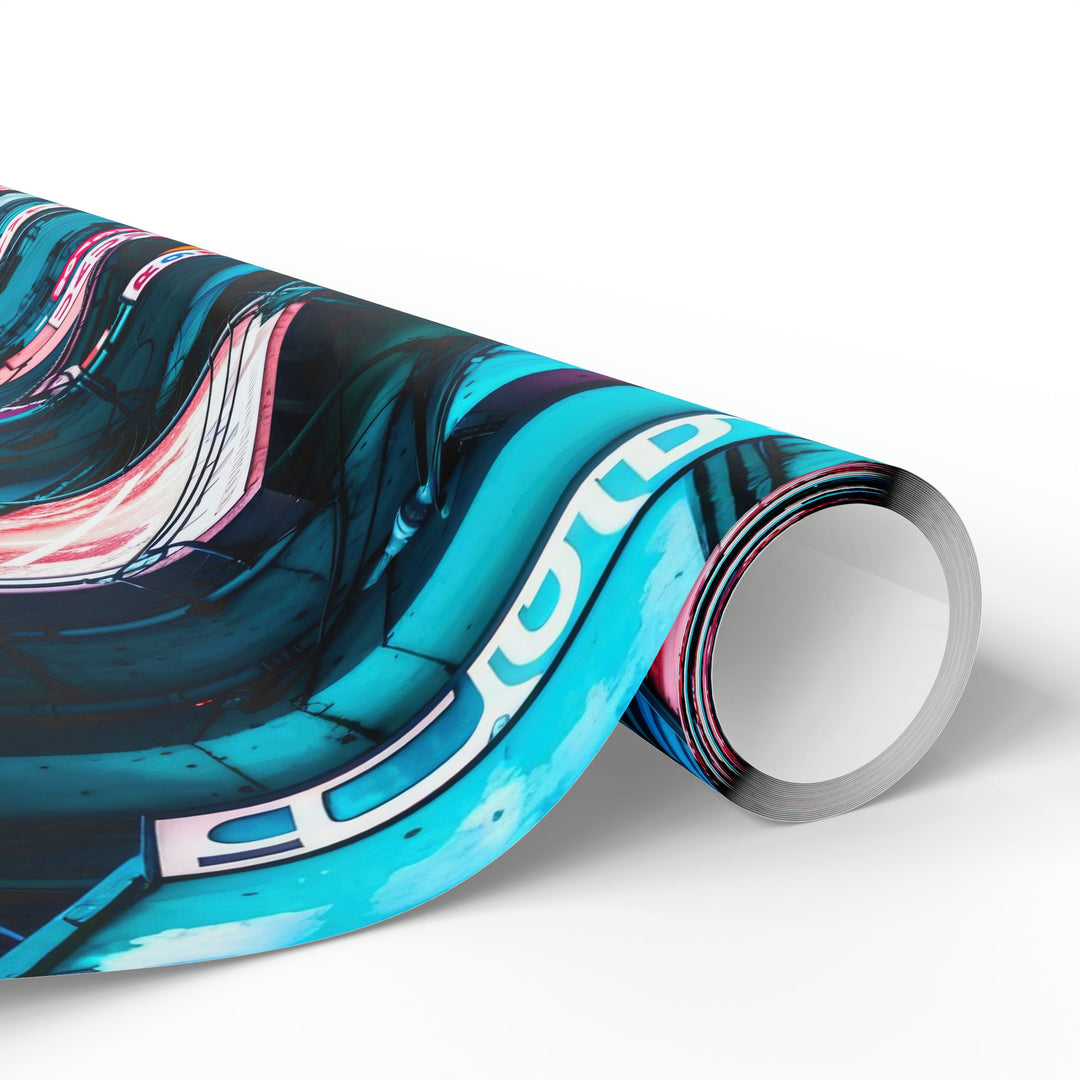 Vibrant Urban Waves - Wrapping Paper - Home Decor - g(0D·IO) - 30" x 180" - Matte -