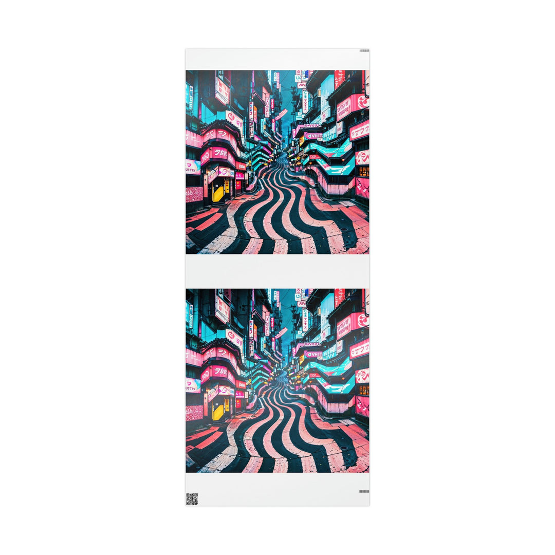 Vibrant Urban Waves - Wrapping Paper - Home Decor - g(0D·IO) - 30'' x 72'' - Glossy -