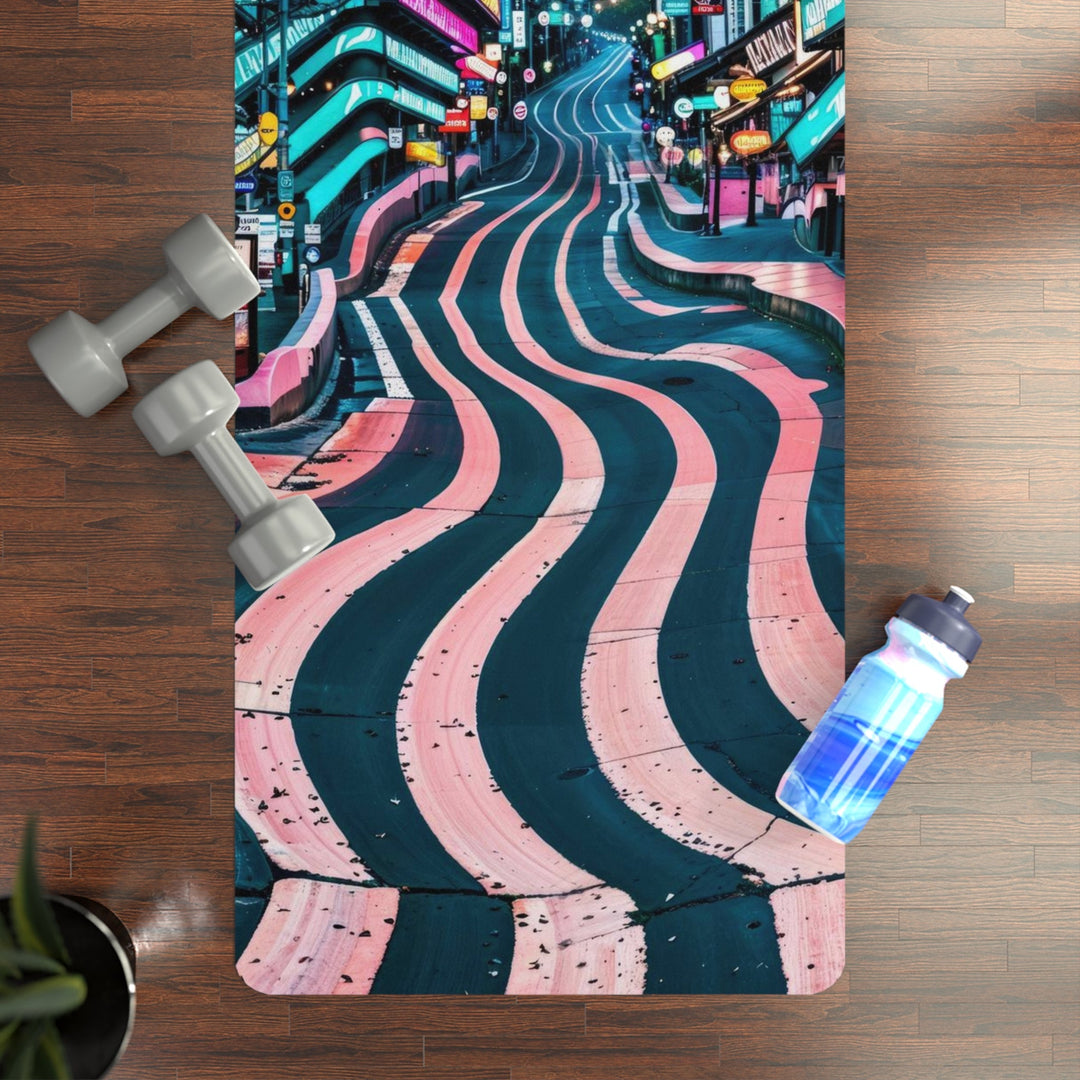 Vibrant Urban Waves - Yoga Mat - Home Decor - g(0D·IO) - 24” x 68” - -