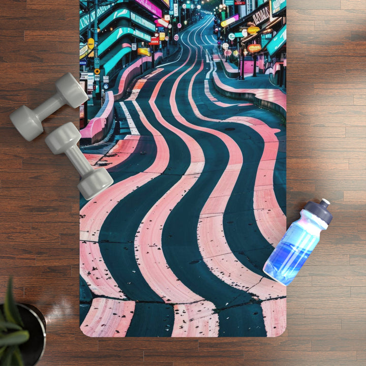 Vibrant Urban Waves - Yoga Mat - Home Decor - g(0D·IO) - 24” x 68” - -