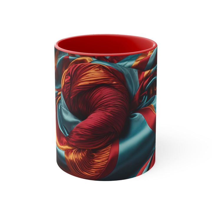 Vivid Silk Swirls - Accent Coffee Mug - Mug - g(0D·IO) - Red - 11oz -