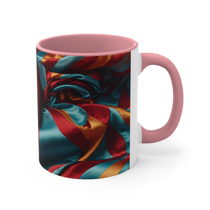 Vivid Silk Swirls - Accent Coffee Mug - Mug - g(0D·IO) - Pink - 11oz -