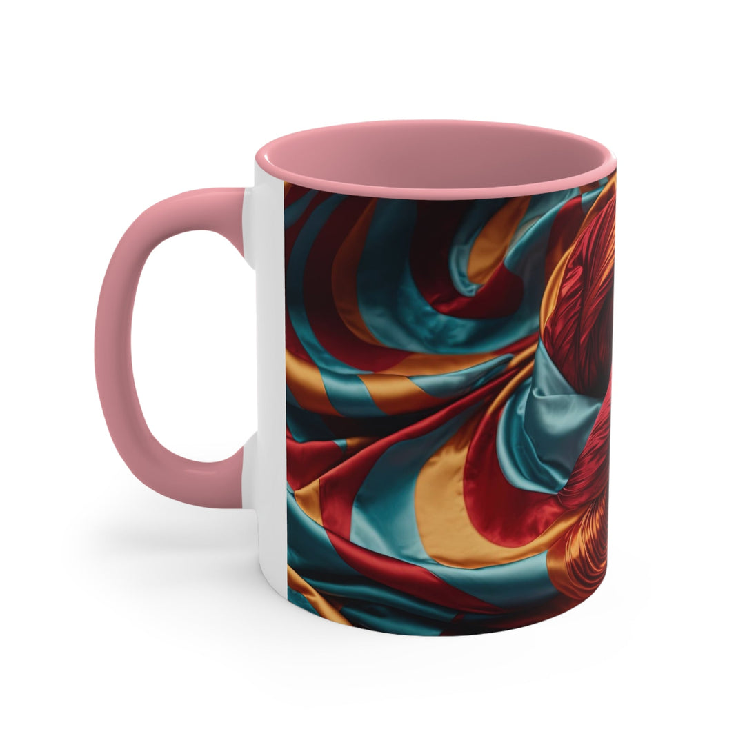 Vivid Silk Swirls - Accent Coffee Mug - Mug - g(0D·IO) - Pink - 11oz -