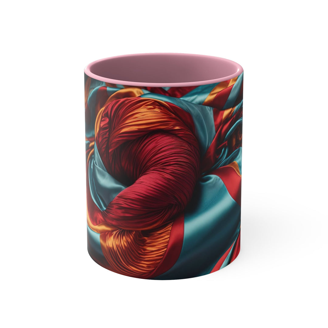 Vivid Silk Swirls - Accent Coffee Mug - Mug - g(0D·IO) - Pink - 11oz -