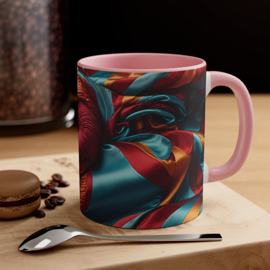 Vivid Silk Swirls - Accent Coffee Mug - Mug - g(0D·IO) - Pink - 11oz -