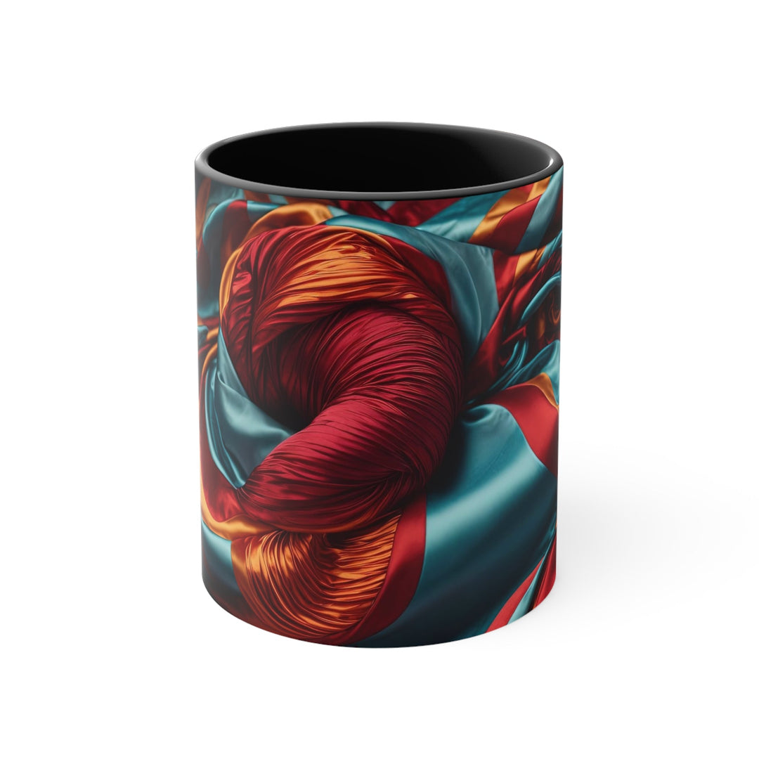 Vivid Silk Swirls - Accent Coffee Mug - Mug - g(0D·IO) - Black - 11oz -