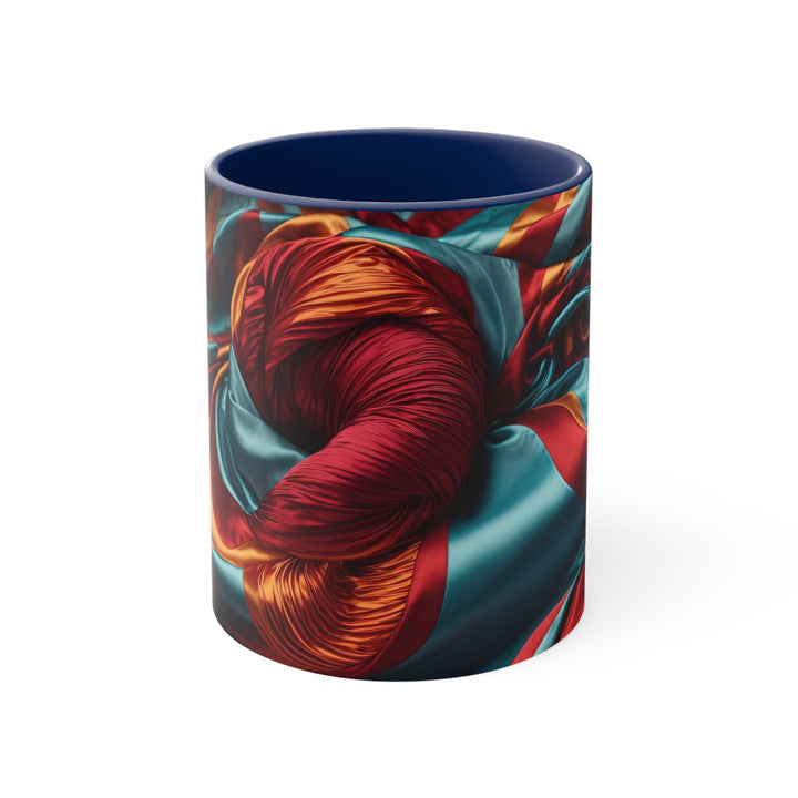 Vivid Silk Swirls - Accent Coffee Mug - Mug - g(0D·IO) - Navy - 11oz -