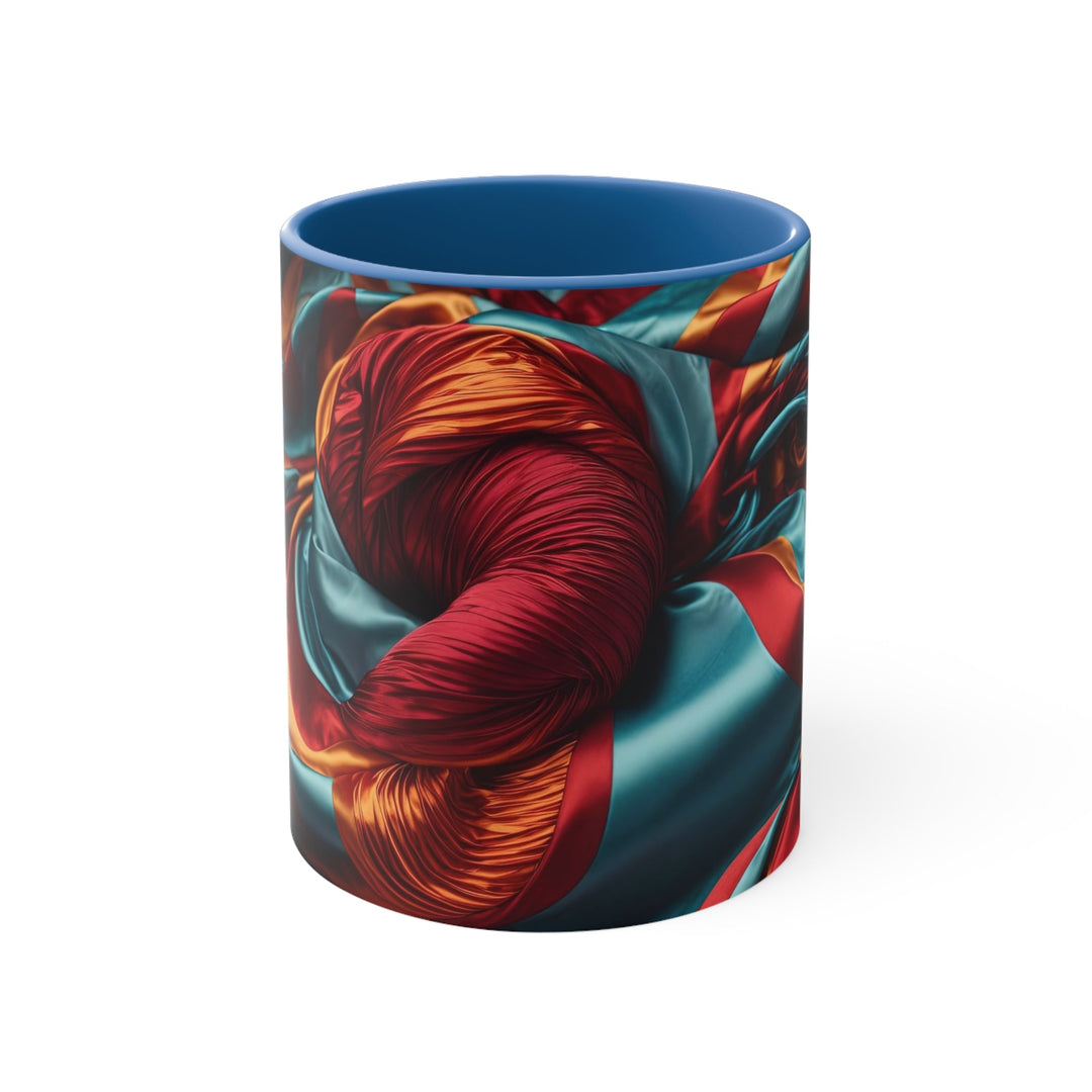 Vivid Silk Swirls - Accent Coffee Mug - Mug - g(0D·IO) - Blue - 11oz -