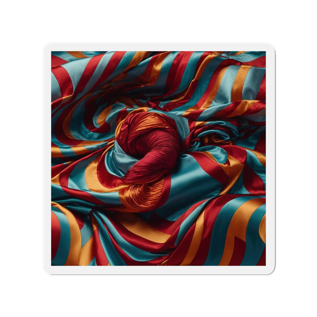 Vivid Silk Swirls - Die-cut Magnet - Home Decor - g(0D·IO) - 5" x 5" - Die-Cut - 1 pc