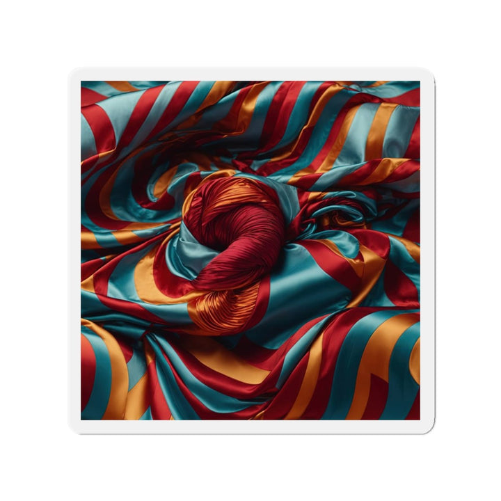 Vivid Silk Swirls - Die-cut Magnet - Home Decor - g(0D·IO) - 5" x 5" - Die-Cut - 1 pc