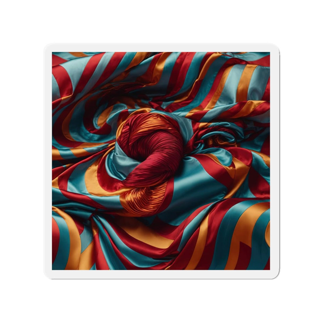 Vivid Silk Swirls - Die-cut Magnet - Home Decor - g(0D·IO) - 4" x 4" - Die-Cut - 1 pc