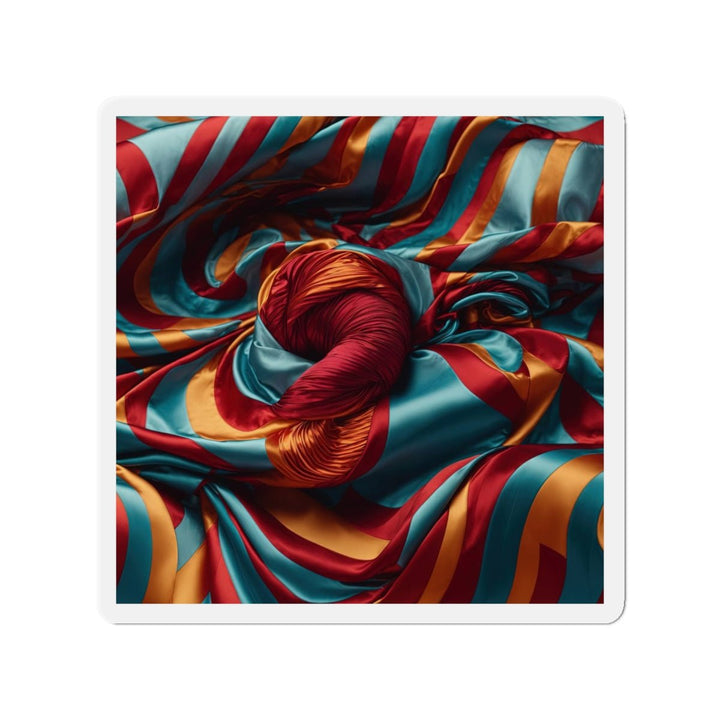 Vivid Silk Swirls - Die-cut Magnet - Home Decor - g(0D·IO) - 3" x 3" - Die-Cut - 1 pc