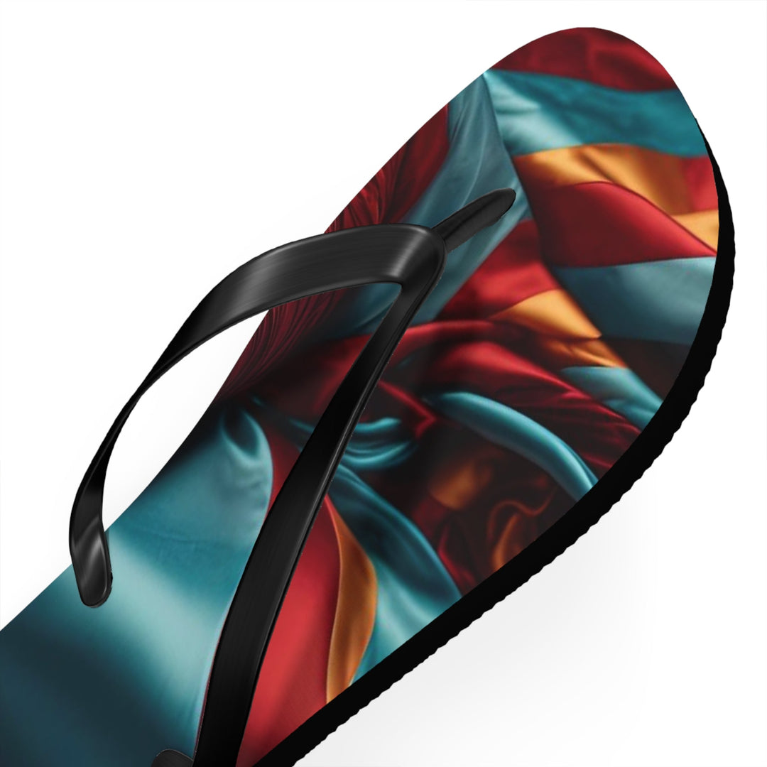 Vivid Silk Swirls - Flip Flops - Shoes - g(0D·IO) - XL - Black sole -