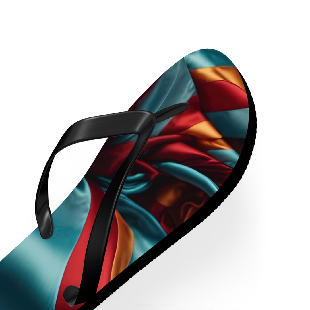 Vivid Silk Swirls - Flip Flops - Shoes - g(0D·IO) - XL - Black sole -