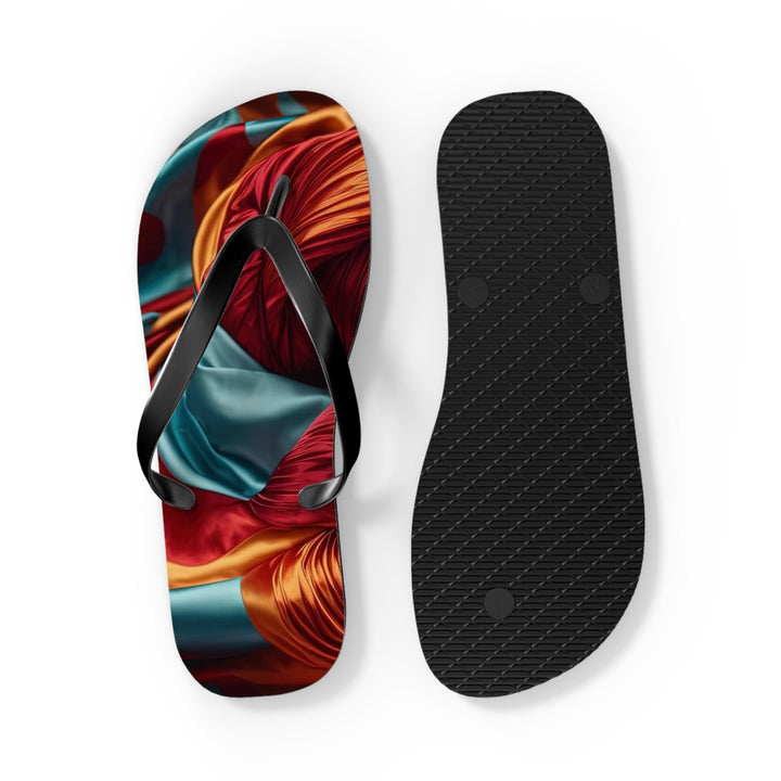 Vivid Silk Swirls - Flip Flops - Shoes - g(0D·IO) - XL - Black sole -