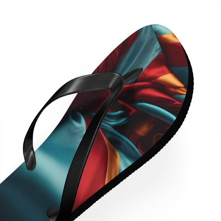 Vivid Silk Swirls - Flip Flops - Shoes - g(0D·IO) - XL - Black sole -