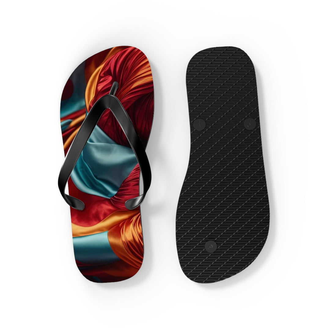 Vivid Silk Swirls - Flip Flops - Shoes - g(0D·IO) - XL - Black sole -