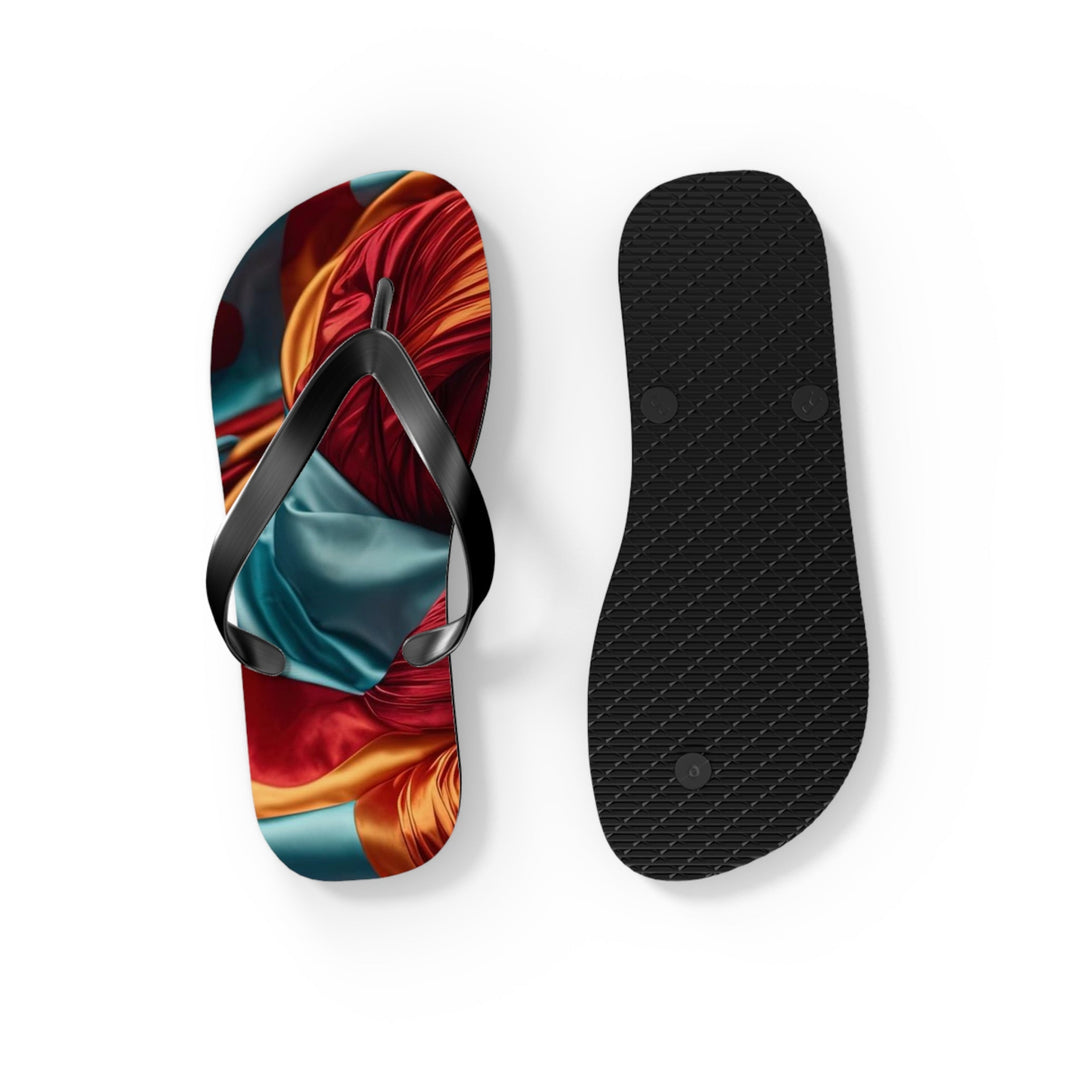 Vivid Silk Swirls - Flip Flops - Shoes - g(0D·IO) - XL - Black sole -