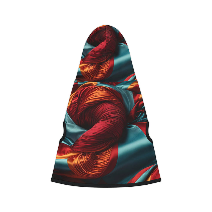 Vivid Silk Swirls - Pet Hoodie - Pets - g(0D·IO) - XXS - Black Rib -