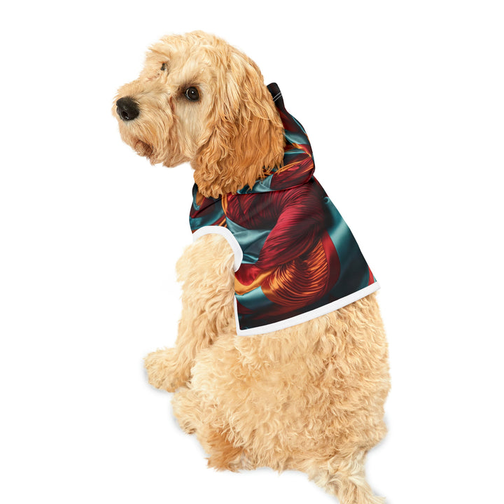 Vivid Silk Swirls - Pet Hoodie - Pets - g(0D·IO) - XXS - Black Rib -